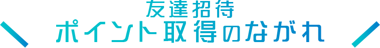 友達招待ポイント取得のながれ