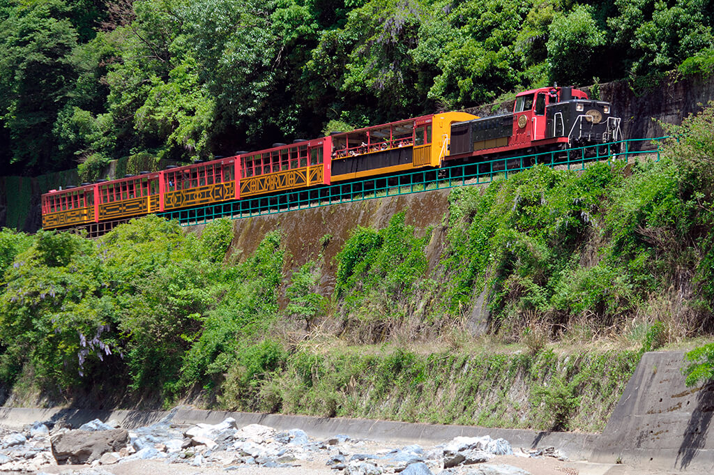 写真⑨嵯峨野トロッコ列車