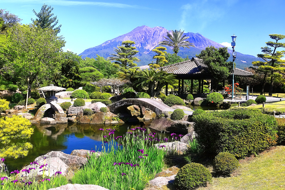 仙巌園から見た桜島