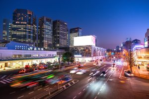 夜の品川駅周辺