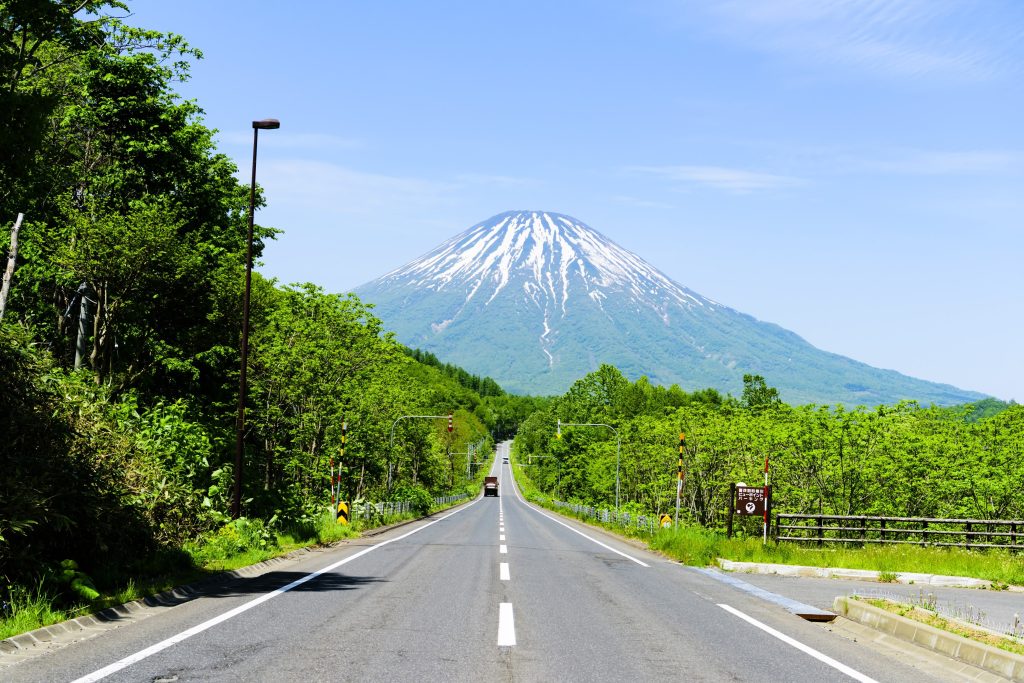 羊蹄山と一本道をドライブしながらニセコの大自然を満喫